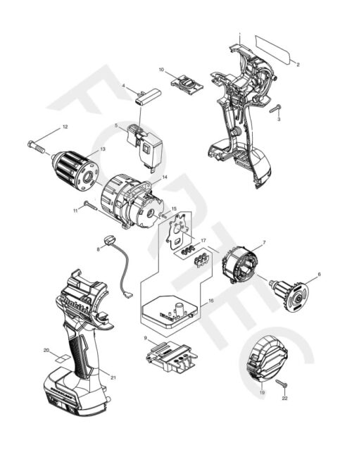 Makita DDF484Z varuosad