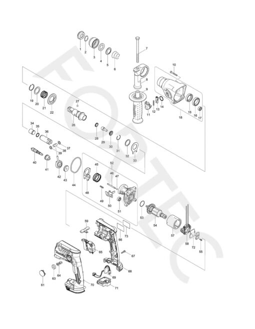 Makita DHR165Z varuosad