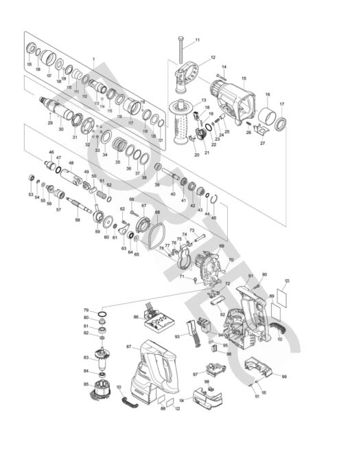 Makita DHR243Z varuosad