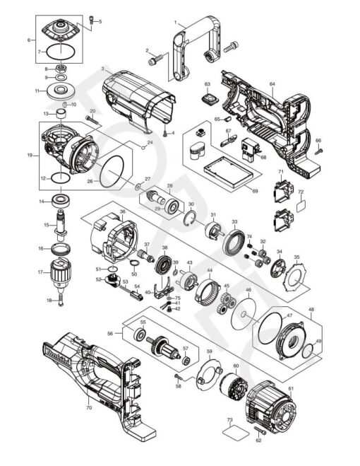 Makita DDA460ZK varuosad