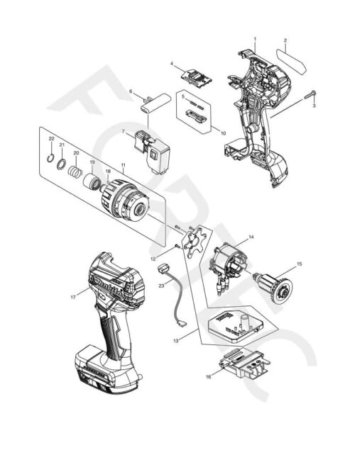 Makita DDF083Z varuosad