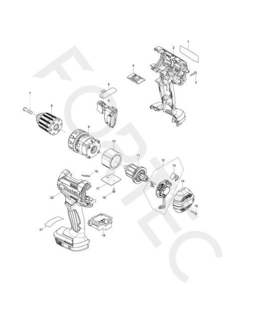 Makita DDF482Z varuosad