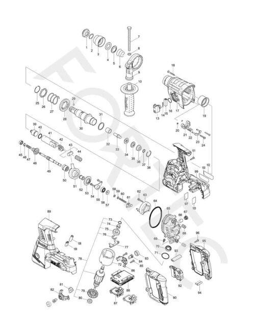 Makita DHR263Z varuosad